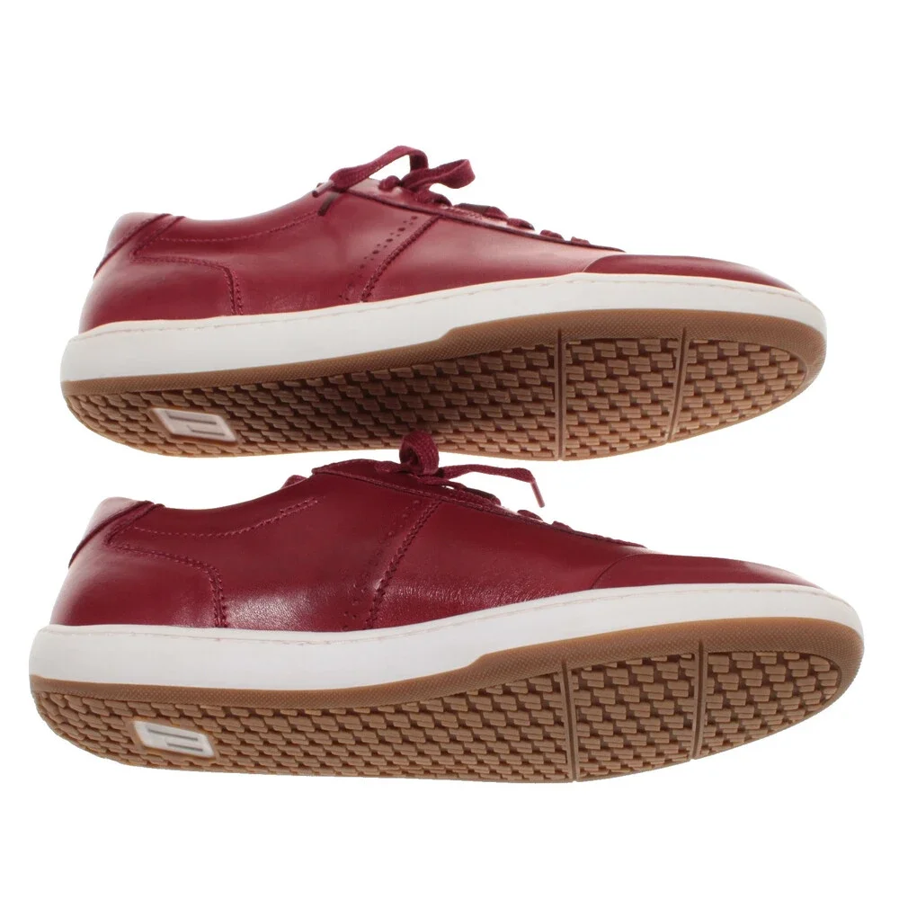 Piloti NWB Avenue Lace Up Driving Sneakers Size 9 US in Red Leather